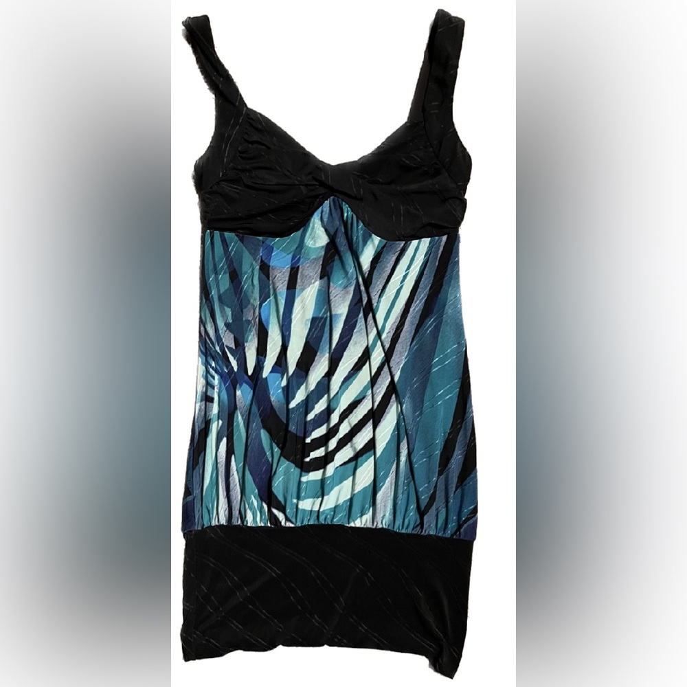 Le Chateau - Blue and Black Top - Size: XS